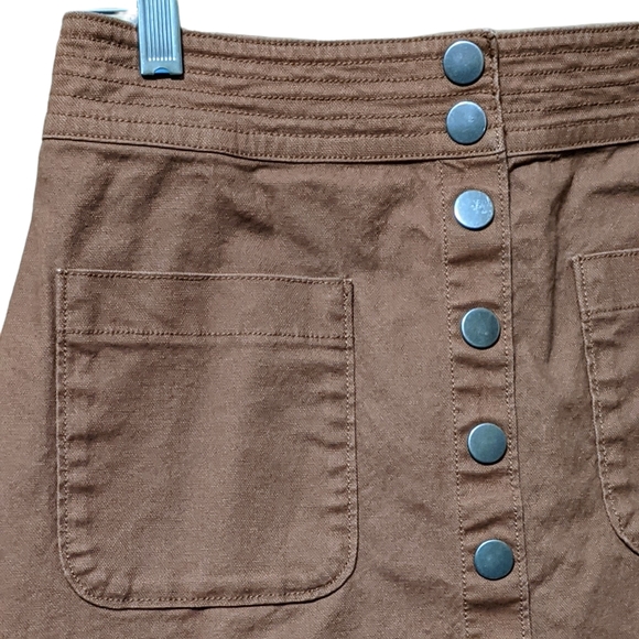 Madewell Button Front Skirt Size 6 - Picture 6 of 11